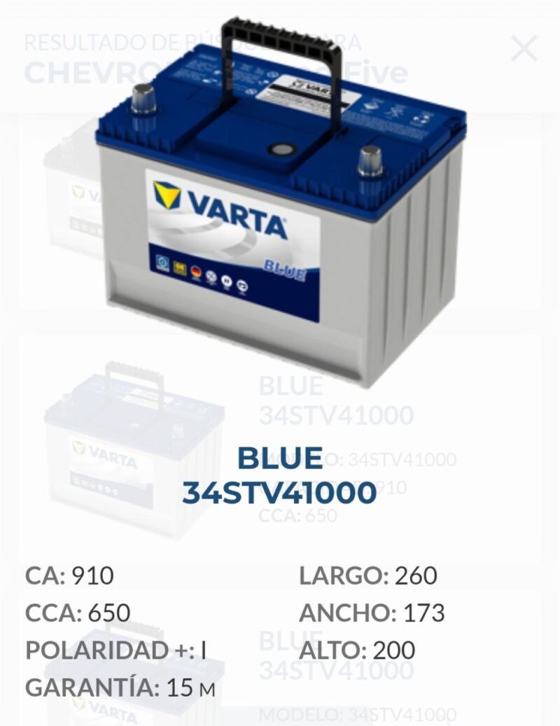 VARTA - Batería 34 I Batterycenter Cali