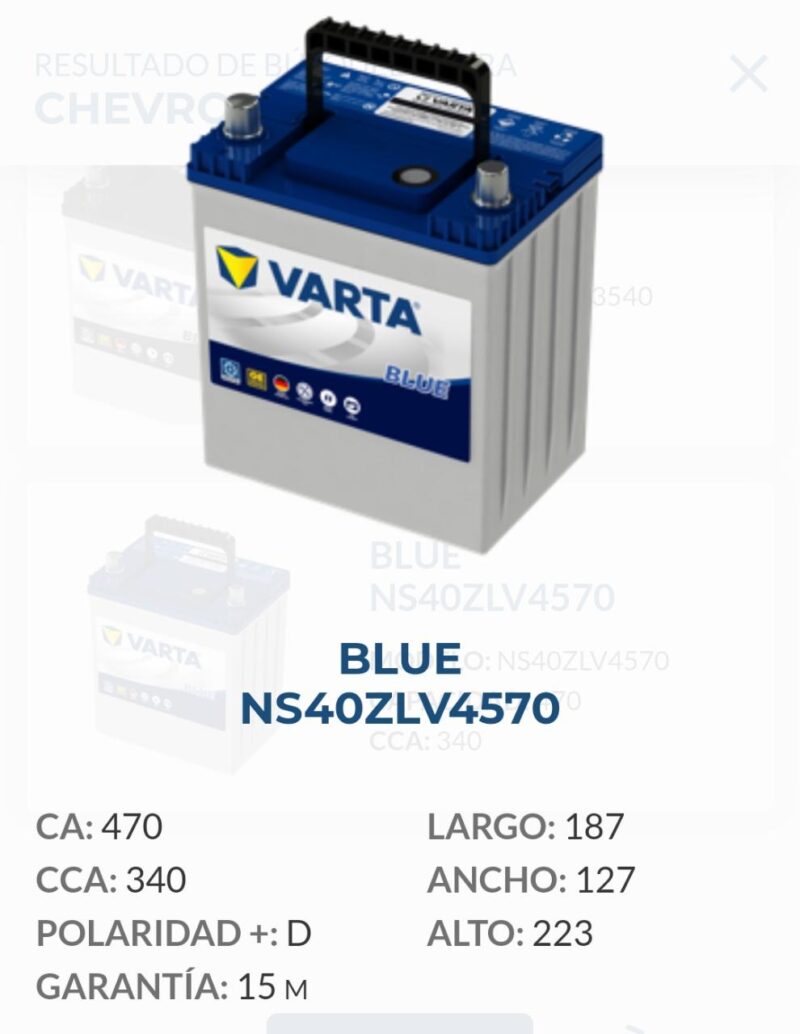 VARTA - Batería NS40 560 Batterycenter Cali